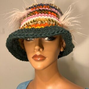 Multicolor  free form Bucket Hat